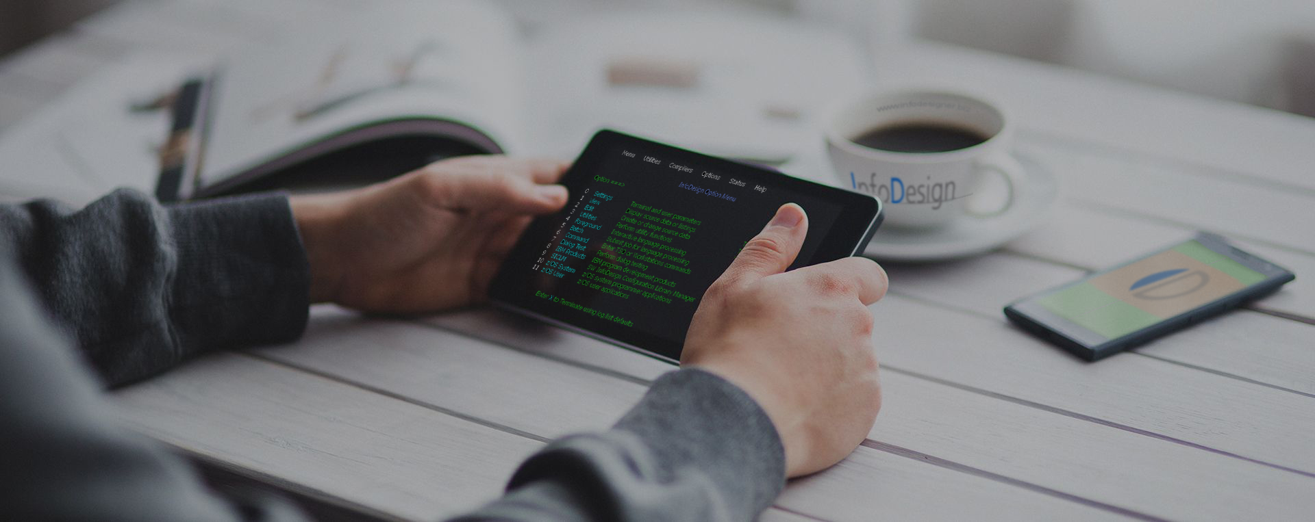 InfoDesign Tablet, Tasse & Smartphone